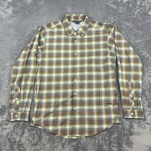 ExOfficio Shirt Men Size M Green Plaid Long Sleeve Vented Button Up Outdoors